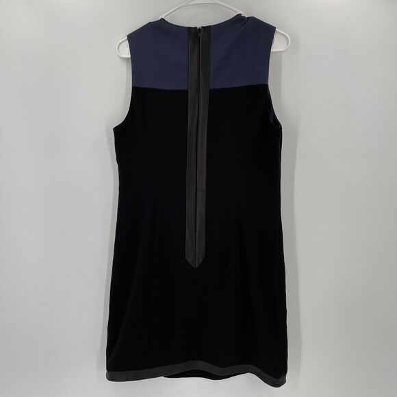 Rag & Bone Lyon Color Block Dress Womens 8 Black Blue Made In USA - Picture 6 of 8